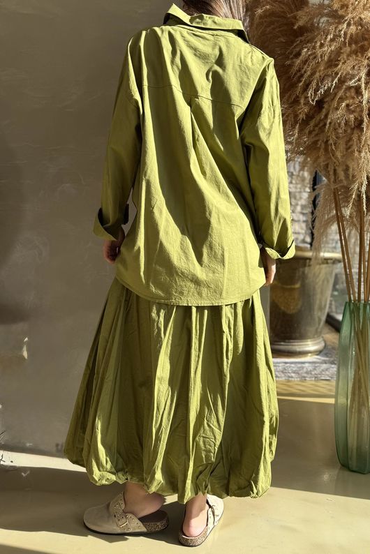 Paloma French Tuck Shirt Olive